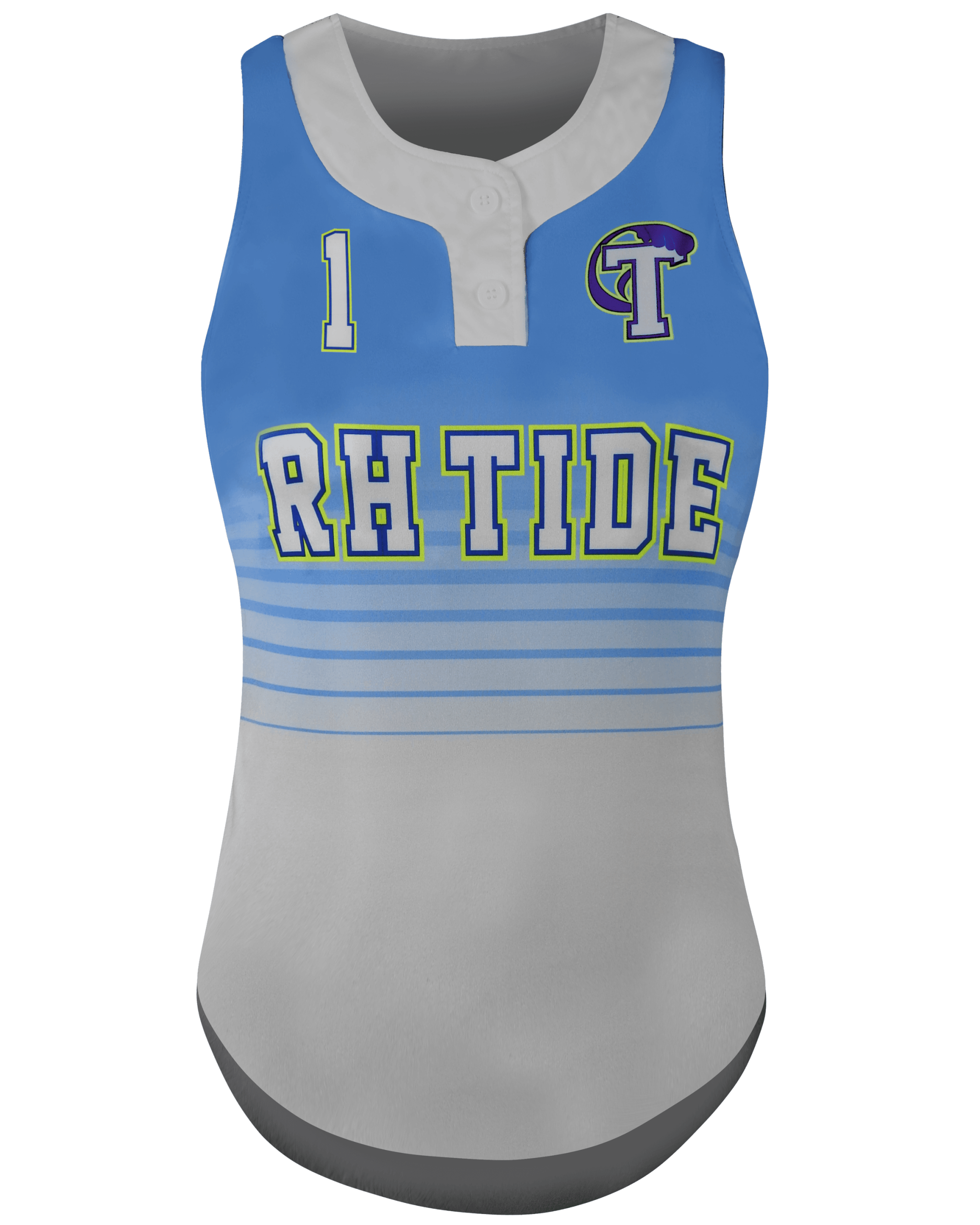 Racerback 2-Button Softball Jersey 1