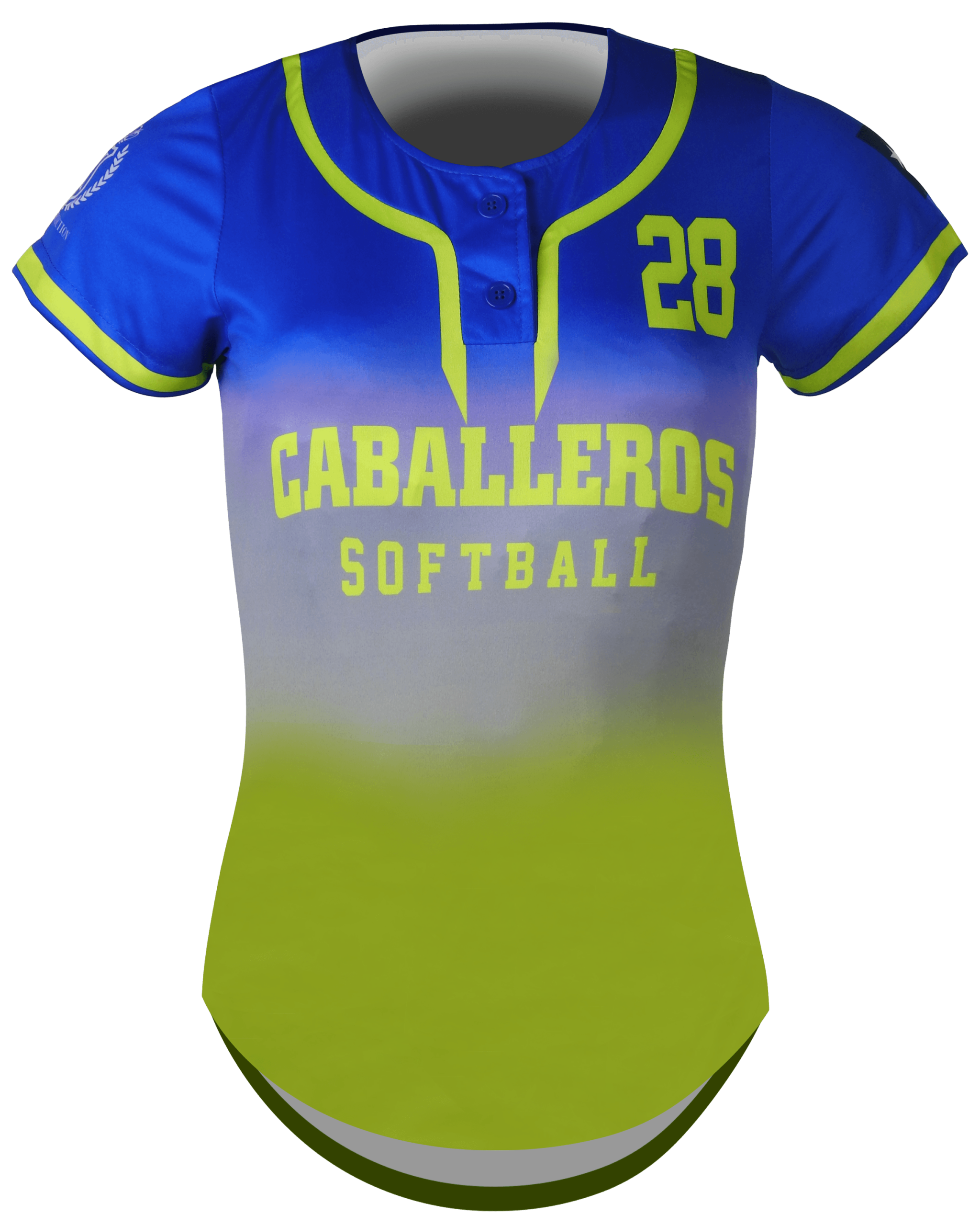 Short Sleeve 2-Button Softball Jersey 1