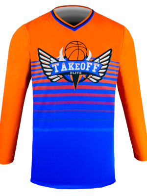 Long Sleeve V Neck Shooter Shirt