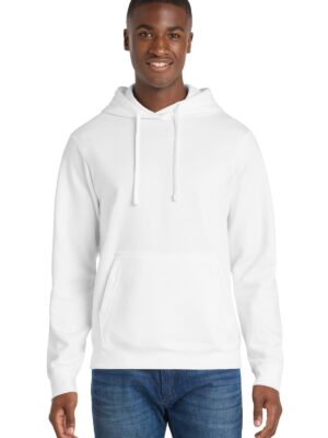 Port & Co ™ Fan Favorite Fleece Pullover Hooded Sweatshirt - White - Model Front